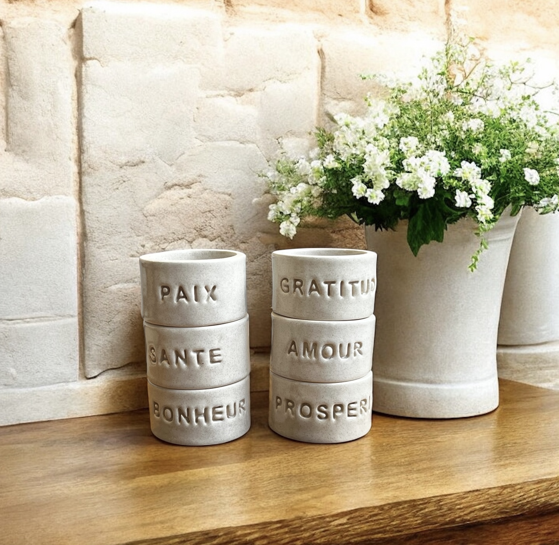 Kit français de 6 ronds de serviette — média 2