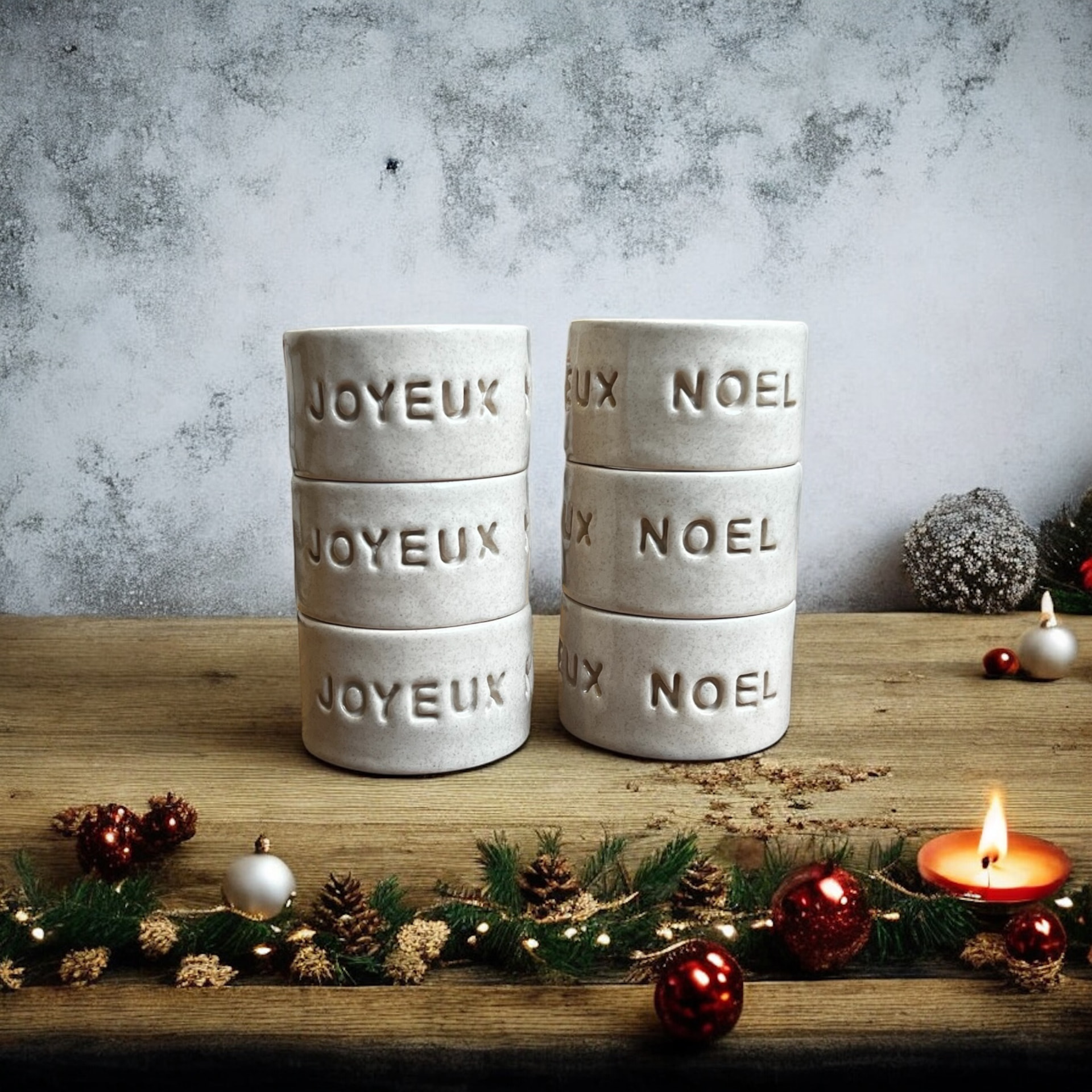 Kit de Noël de 6 ronds de serviette — média 2