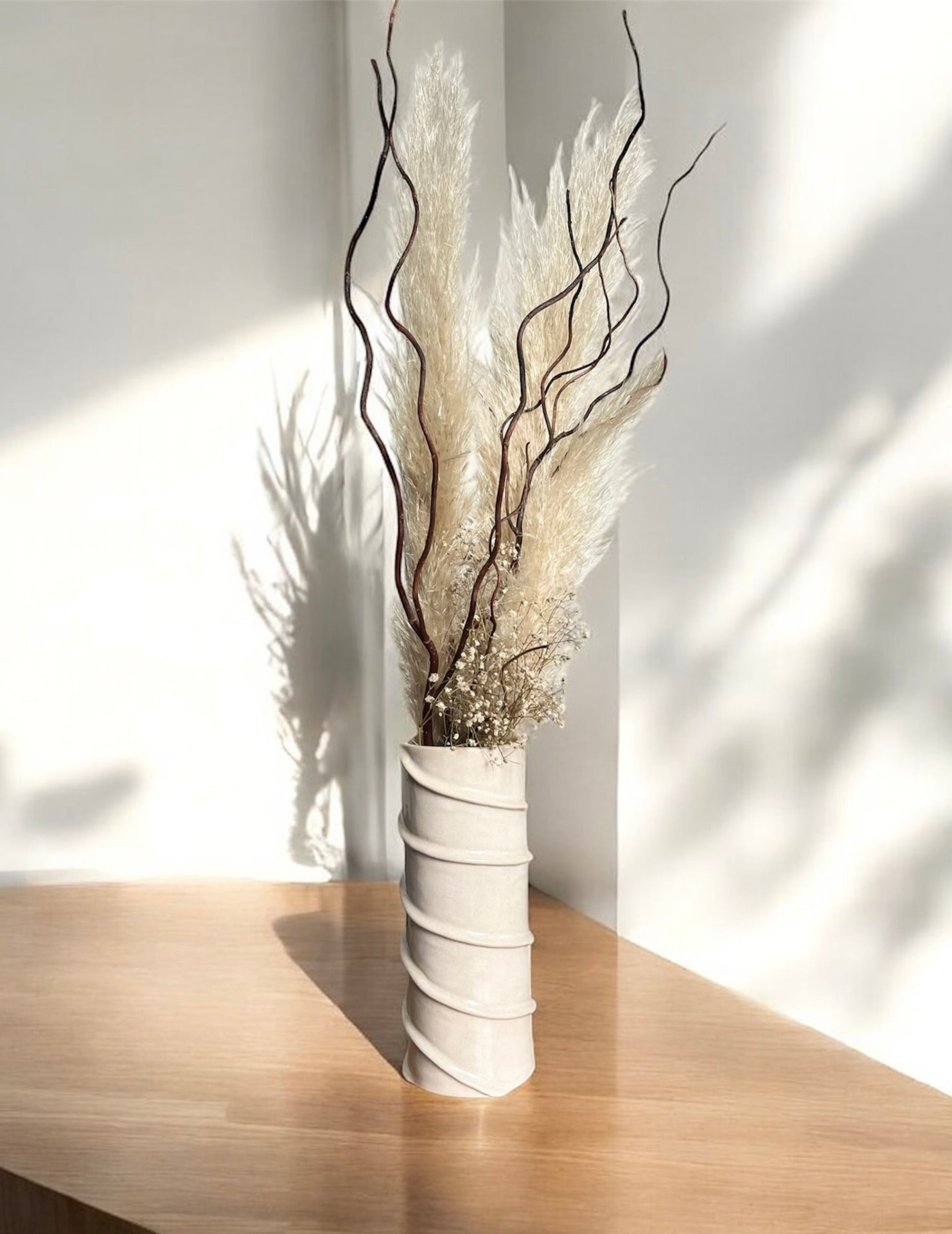 Vase enroulé en céramique